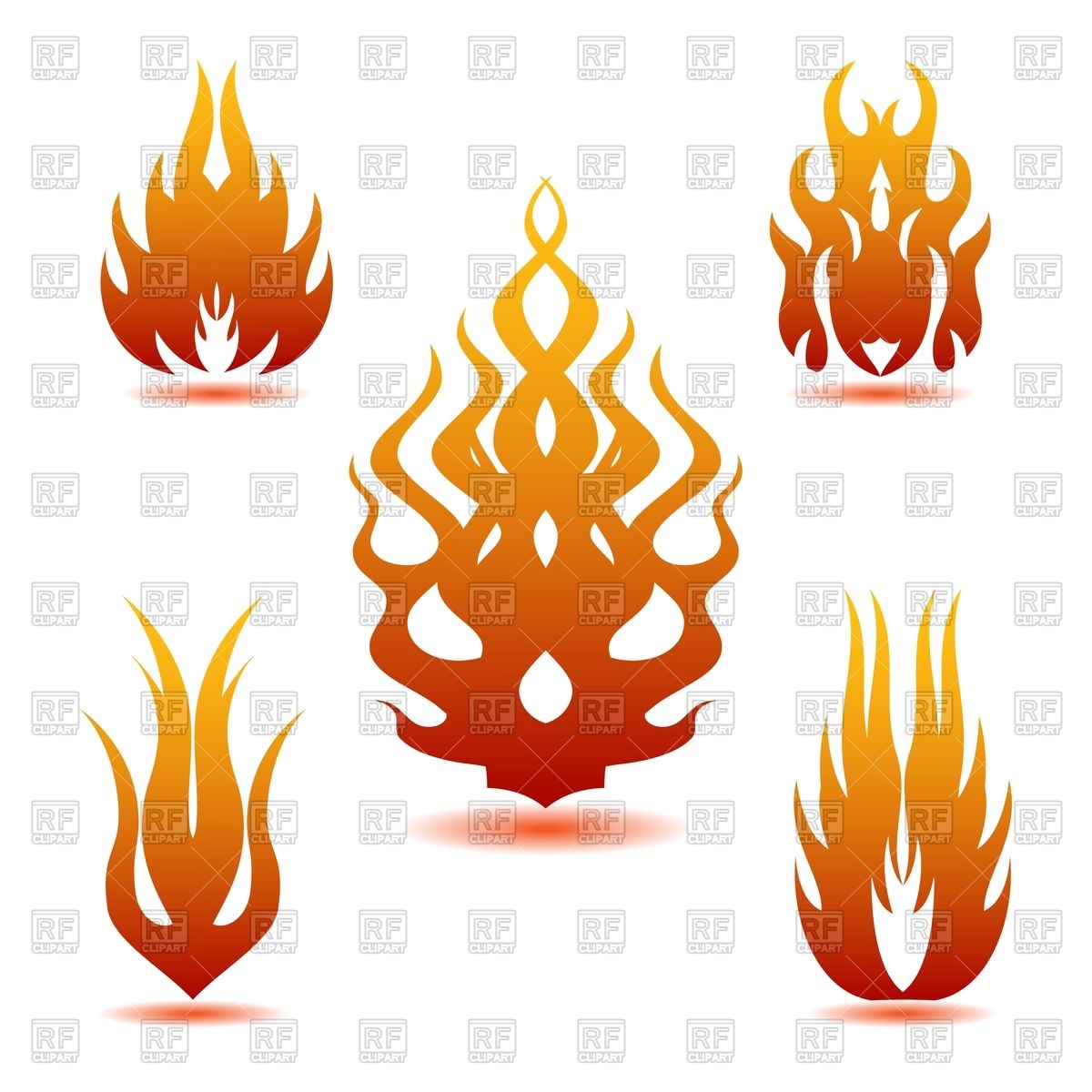 1200x1200 Silhouette Of Abstract Fire Vector Image Vector Artwork Of