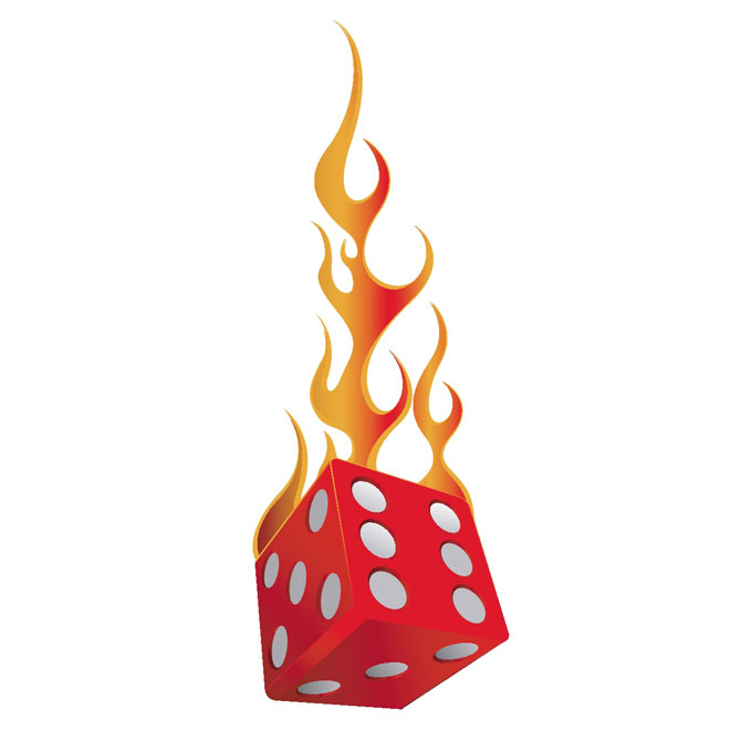 660x660 Dice On Fire Free Vector 123freevectors