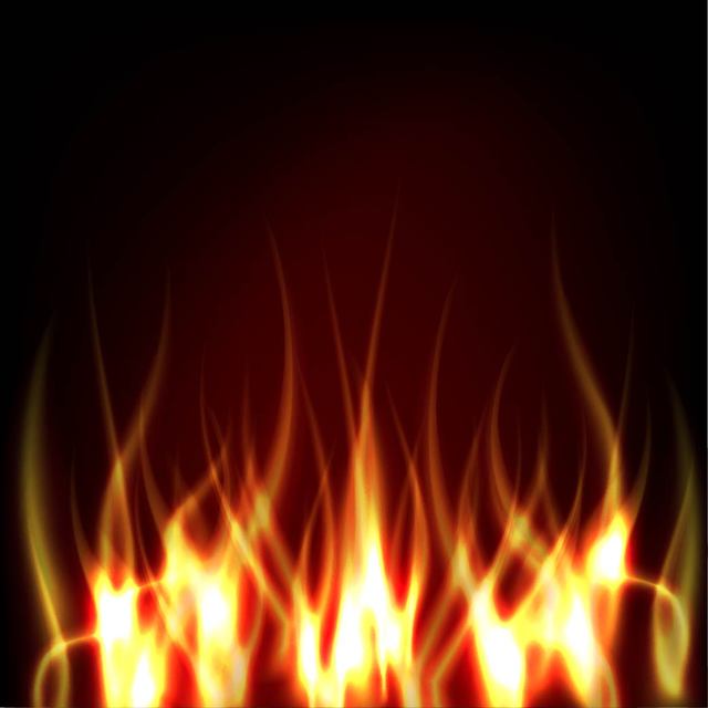 640x640 Realistic Fire On Darkish Background