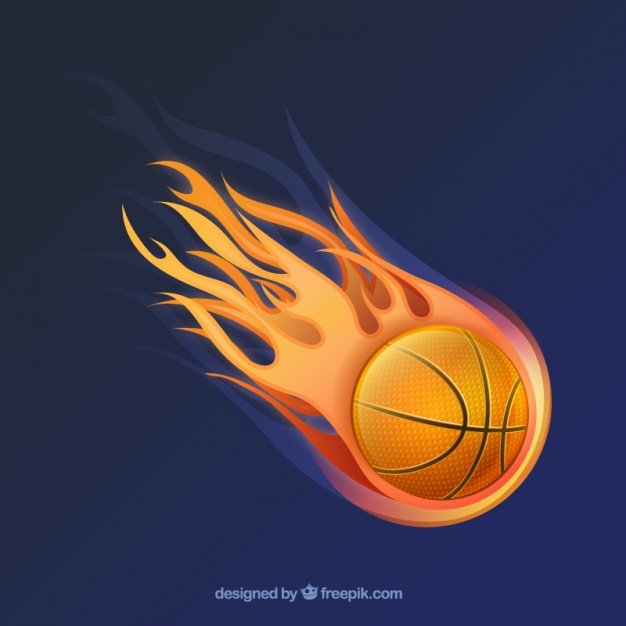 626x626 Basketball Ball On Fire Free Vectors Ui Download