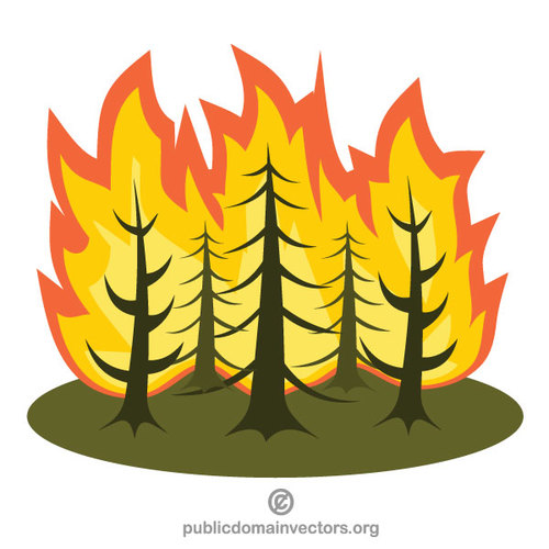500x500 Forest Fire Vector Graphics Public Domain Vectors