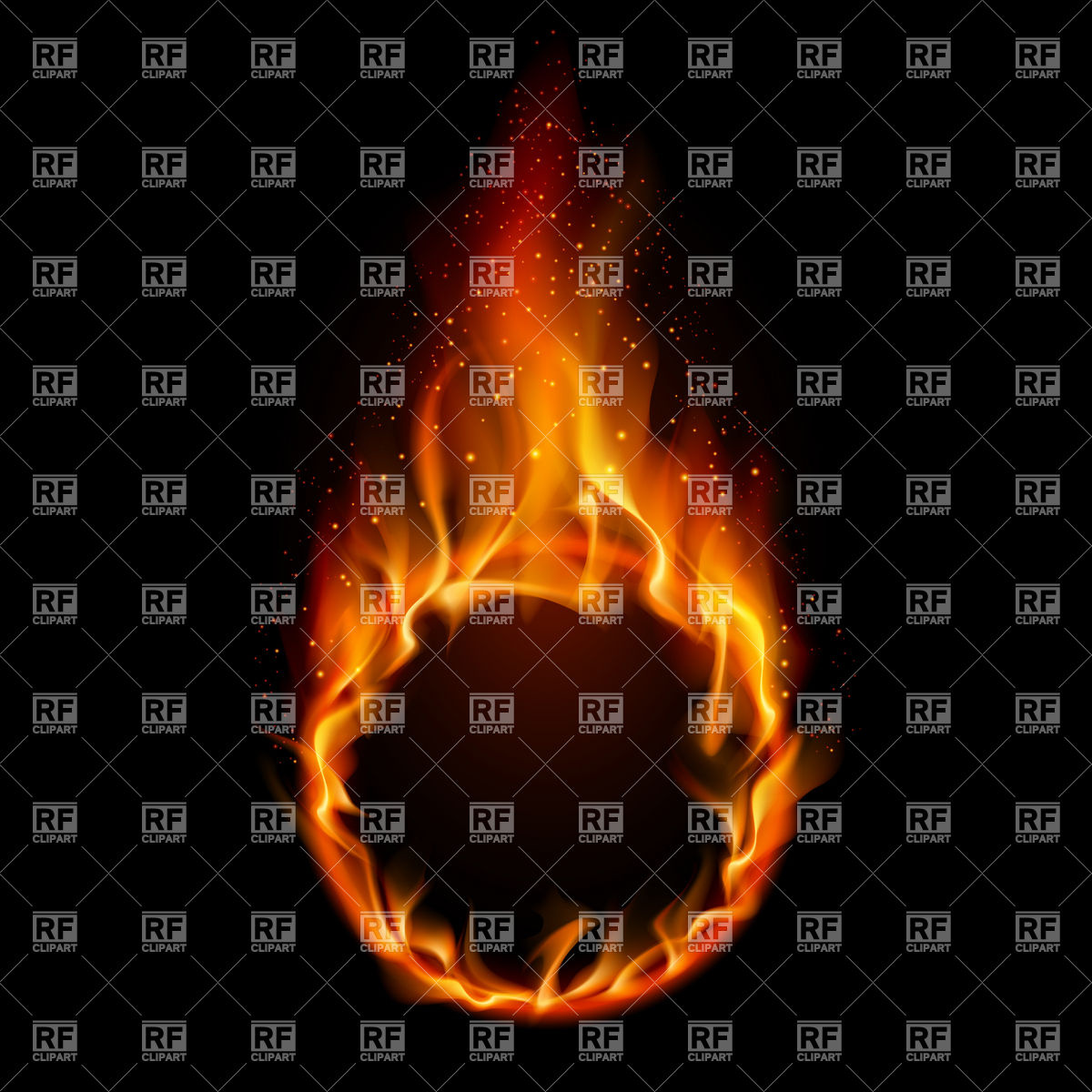 1200x1200 Ring Of Fire Vector Image Vector Artwork Of Backgrounds