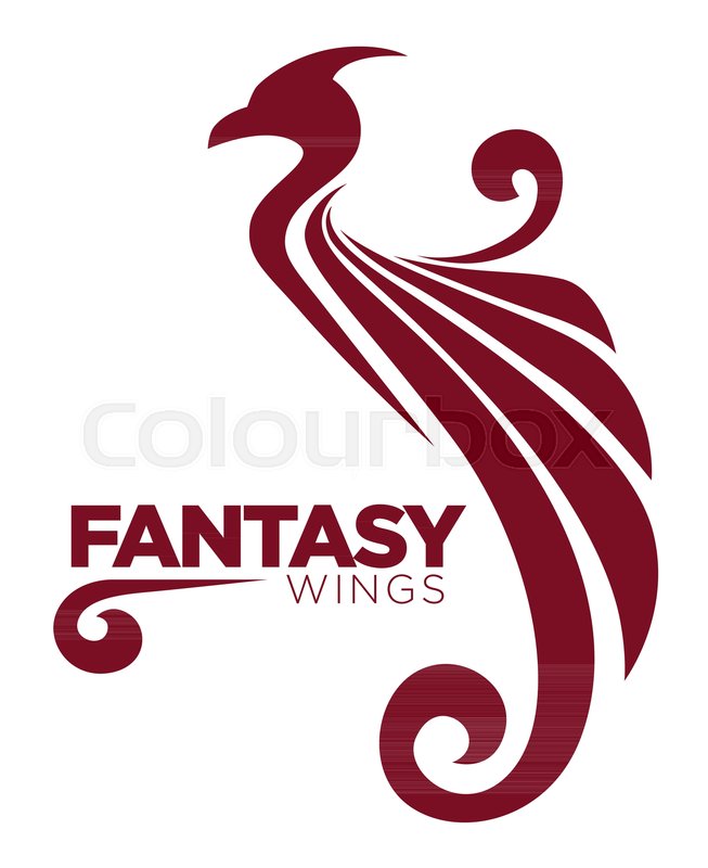 653x800 Phoenix Bird Or Fantasy Eagle Logo Template For Security Or