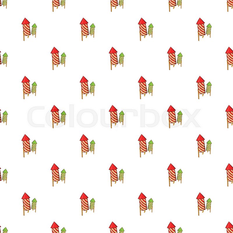 800x800 Firecracker Pattern. Cartoon Illustration Of Firecracker Vector