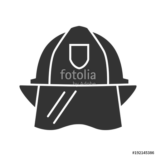 500x500 Firefighter Helmet Glyph Icon Stock Image And Royalty Free Vector