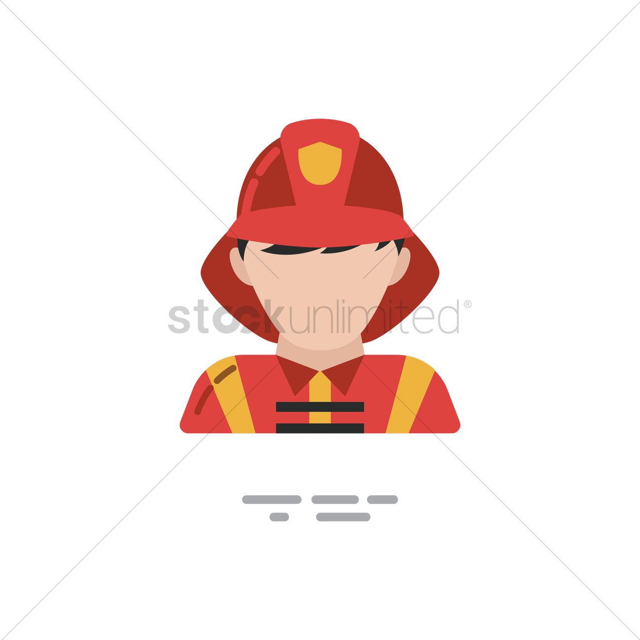1300x1300 Firefighter Vector Image