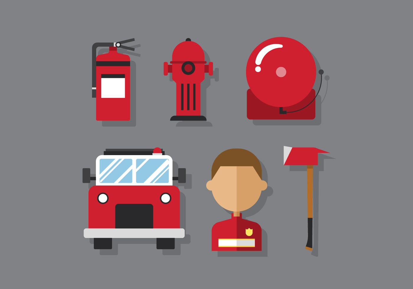 1400x980 Firefighter Free Vector Art
