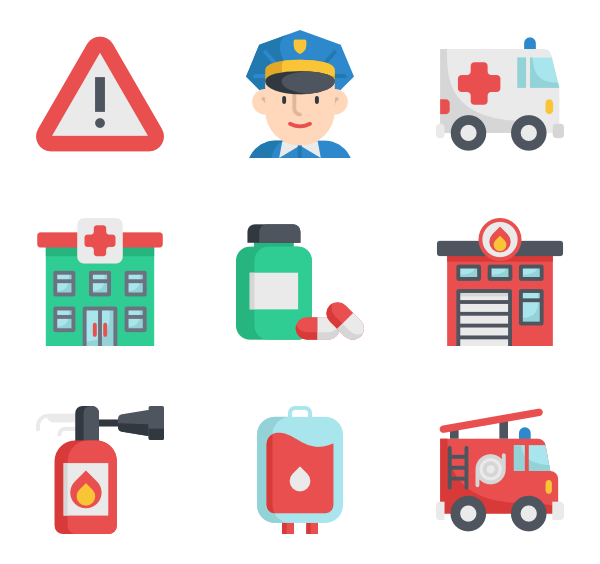 600x564 Firefighter Icons