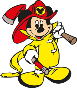 262x300 Mickey Mouse Fireman Logo Vector (.eps) Free Download