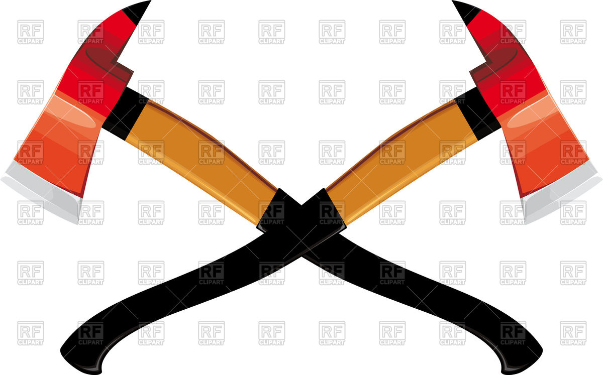 1200x747 Two Crossed Firefighter Ax Isolated On White Background Vector