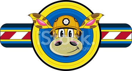 449x241 Cartoon Giraffe Uk Fireman Badge Stock Vectors