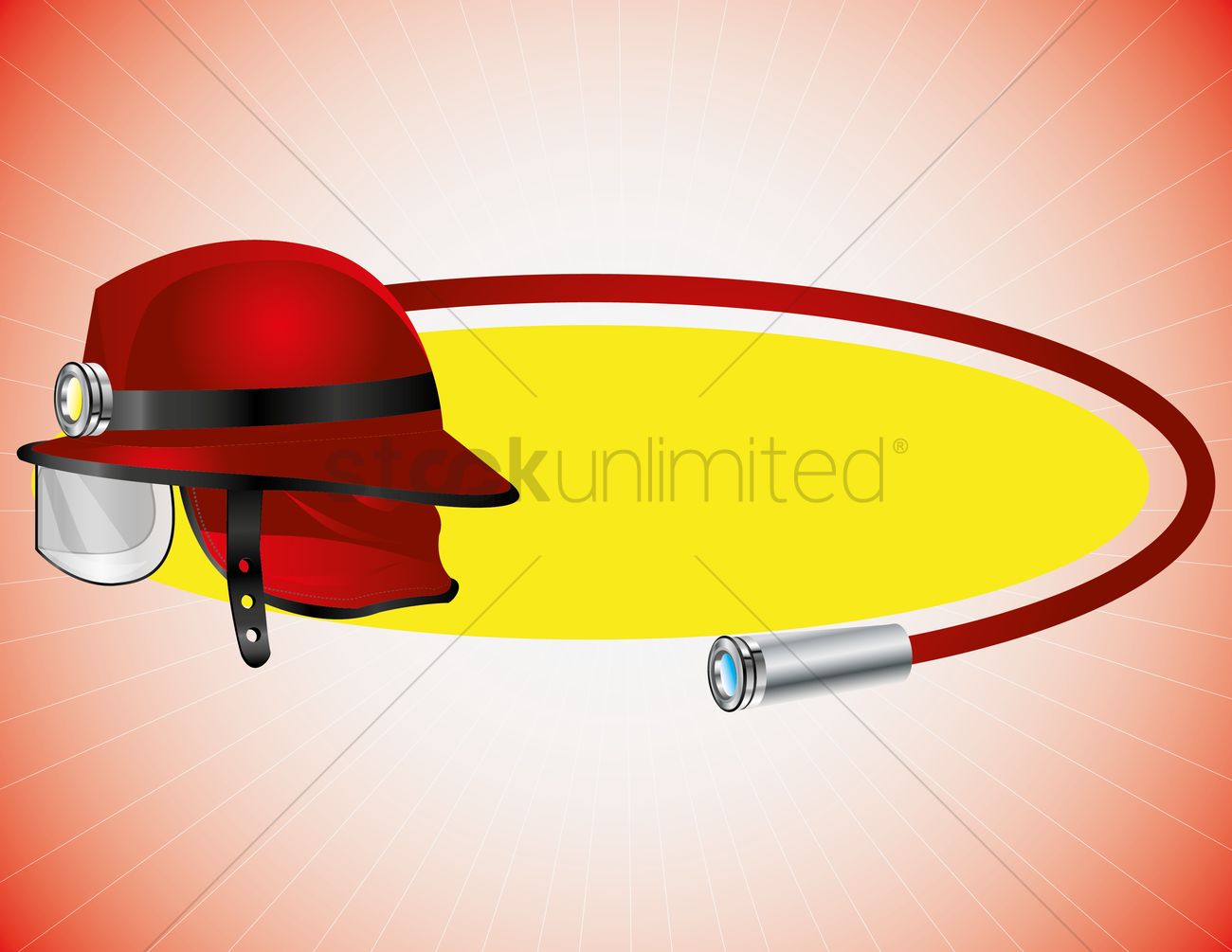 1300x1005 Fireman Hat And Booster Hose Vector Image