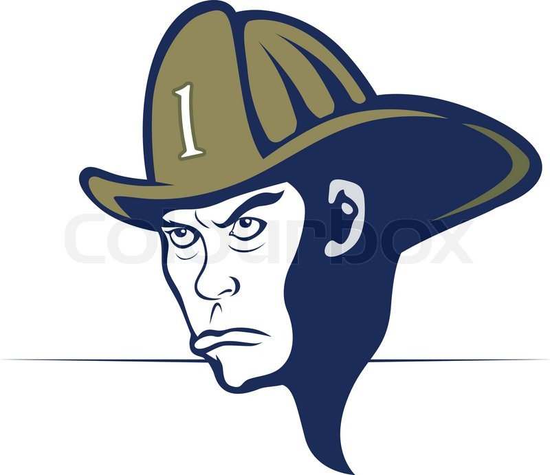 800x691 Cartoon Style Fireman In Helmet Stock Vector Colourbox