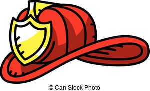 300x183 Illustration Of A Firefighter Helmet Or Fireman Hat. Vector