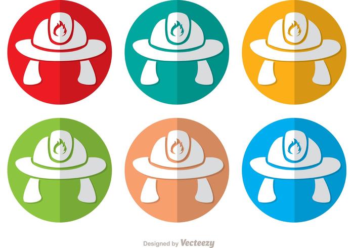 700x490 Colorful Fireman Hat Icon Vectors Pack