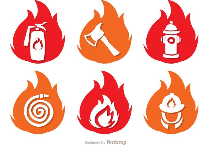 700x490 Flame Icons Fireman Vector Pack
