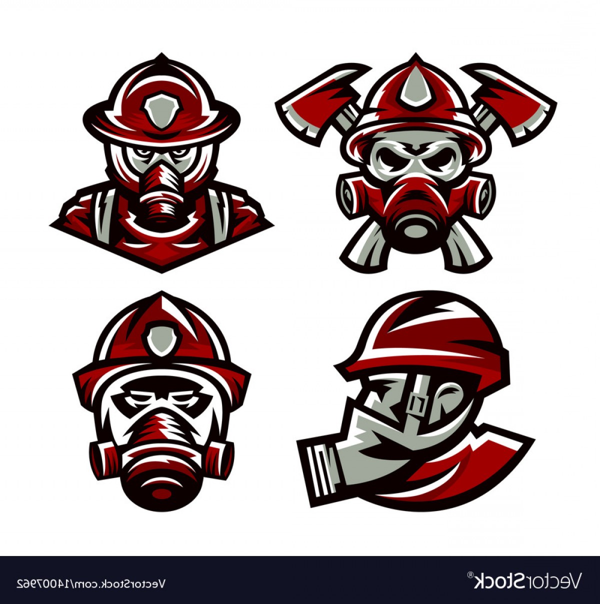 1200x1208 Set Of Colorful Logos Fire Department Fireman Vector Sohadacouri