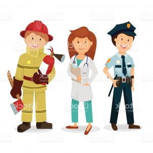 300x300 Emergency Service A Police Officer Doctor Fireman Vector Gm