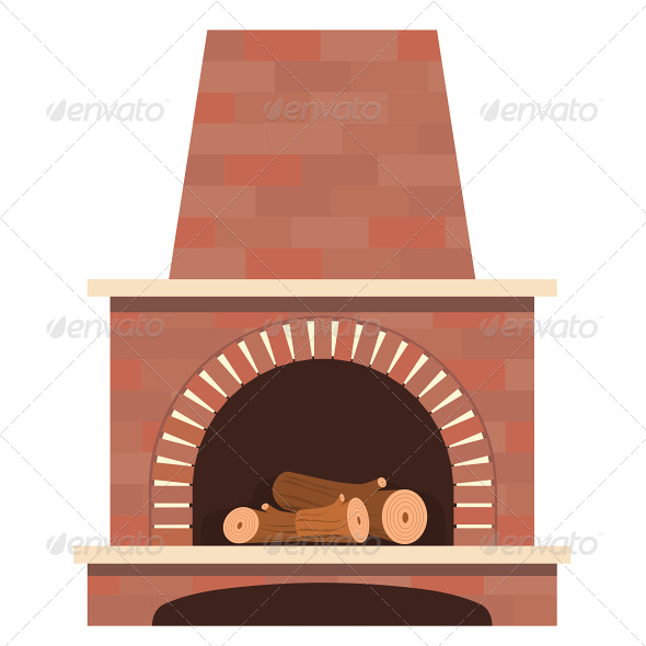 590x590 House Fireplace Vector By Jupea Graphicriver