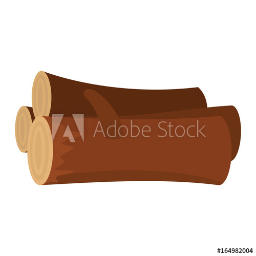 500x500 Firewood Icon Flat Cartoon Vector Illustration Of Firewoodicon For
