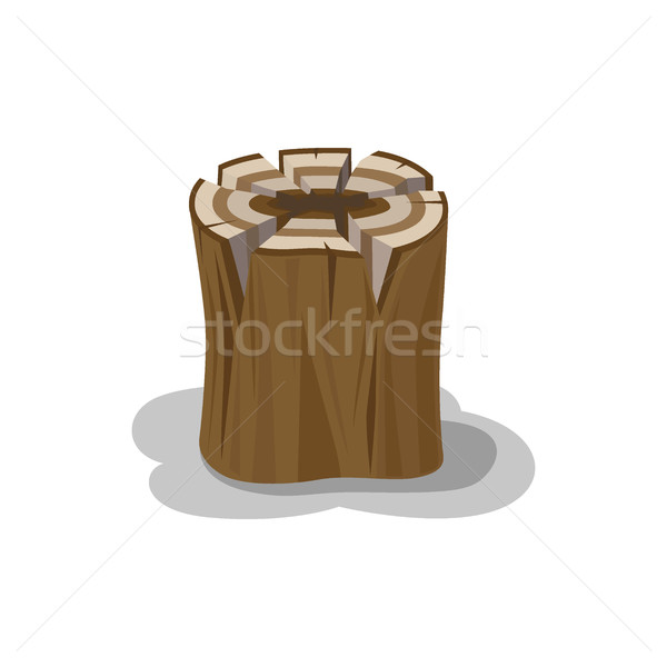 600x600 Stacked Wood Isolated Vector. Firewood Elements Vector