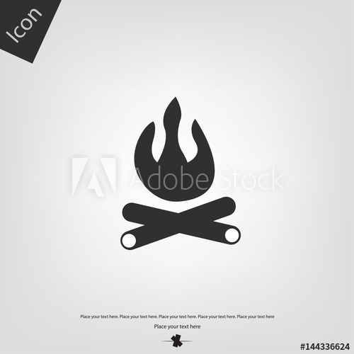 500x500 Campfire With Firewood Vector Icon