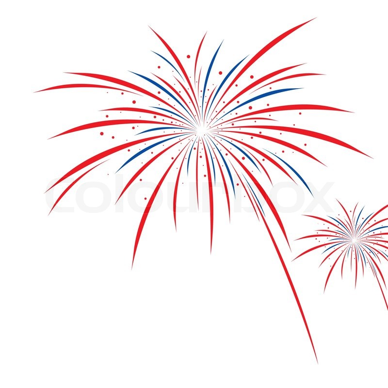 800x800 Firework Design On White Background Stock Vector Colourbox