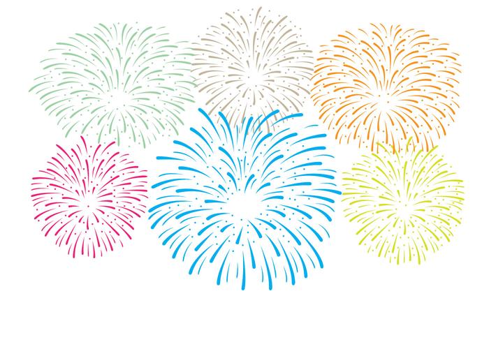 700x490 Fireworks White Background Vector
