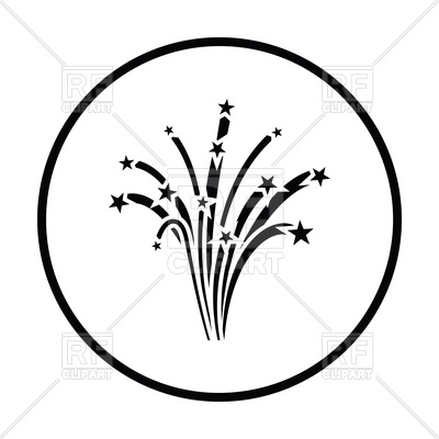 400x400 Thin Circle Design Of Fireworks Icon Vector Image Vector Artwork