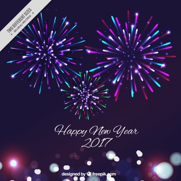626x626 New Year Background With Colorful Fireworks Vector Free Download