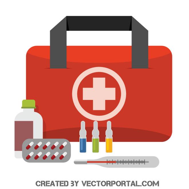 660x660 First Aid Kit Vector Image