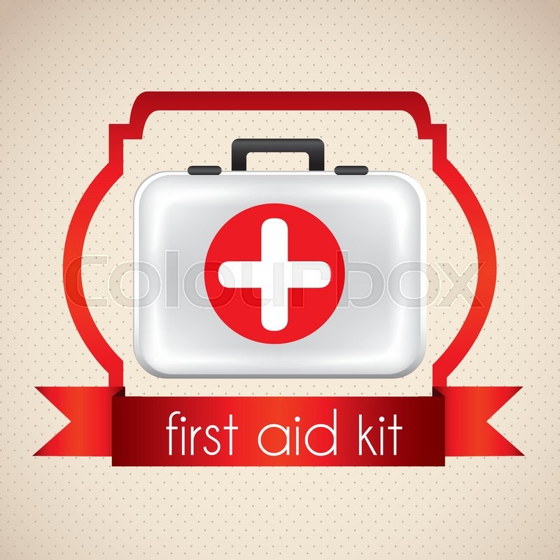 800x800 Icon Illustration Of Medicine, With First Aid Kit, Vector