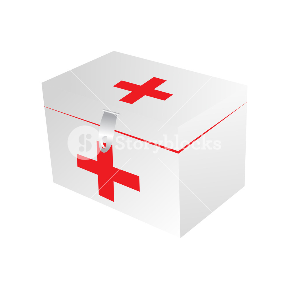 1000x1000 Vector Isolated First Aid Kit On Background Royalty Free Stock