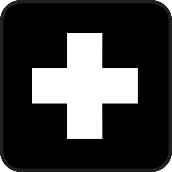 600x600 First Aid Map Sign Clip Art Free Vector 4vector