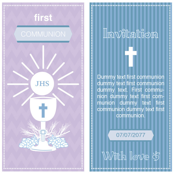 572x572 First Communion Invitation Vector Free Vector Download In .ai