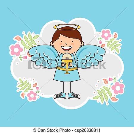 450x445 First Communion Design, Vector Illustration Eps10 Graphic .