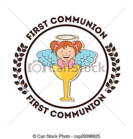450x470 First Communion Design, Vector Illustration Eps10 Graphic Vector