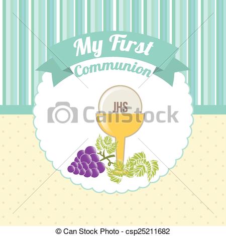 450x470 My First Communion Design, Vector Illustration Eps10 Graphic