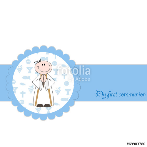 500x500 First Holy Communion Card Template Stock Image And Royalty Free