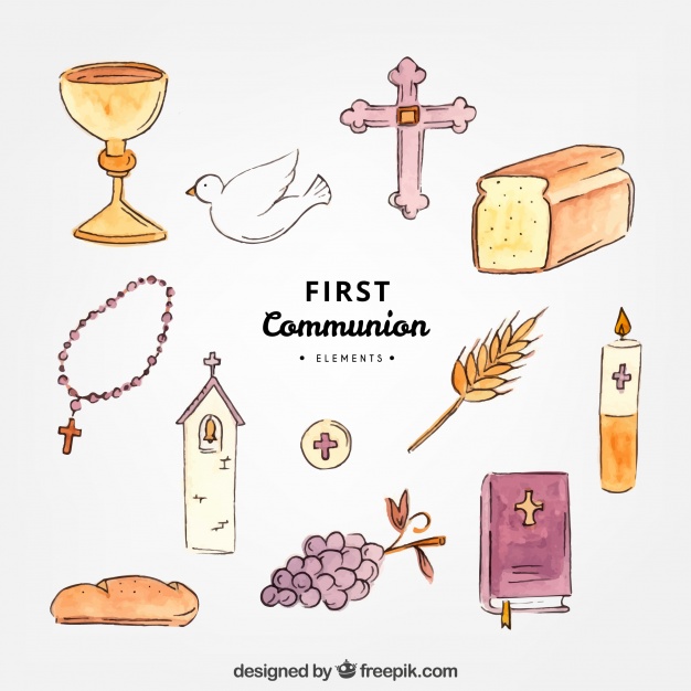 626x626 First Communion Elements Vector Free Download