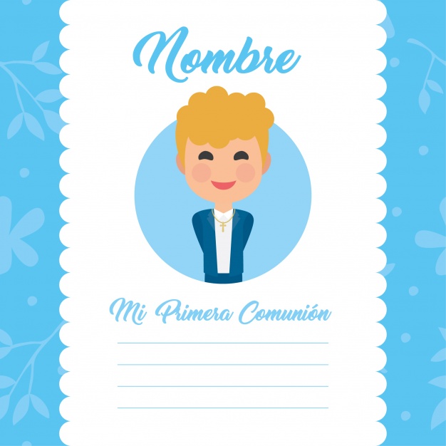 626x626 My First Communion Template Boy Design Vector Free Download