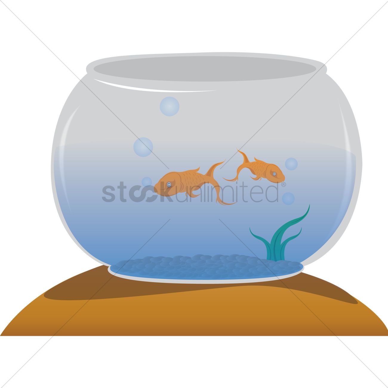 1300x1300 Fish Bowl Vector Image