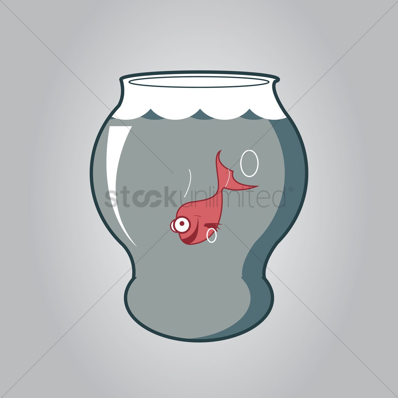 1300x1300 Free Fish In The Fish Bowl Vector Image