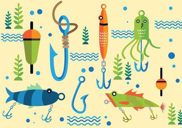 632x443 Fish Hook Vector Free Vector Download 342693 Cannypic