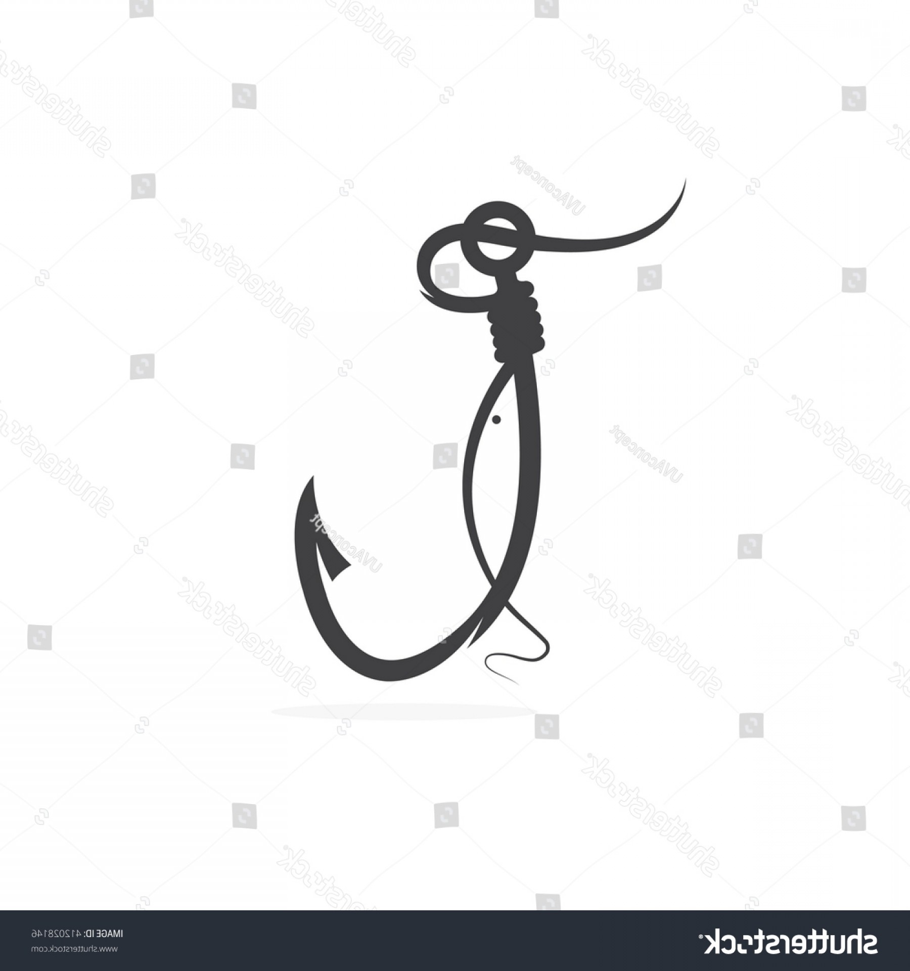 1800x1920 Fishing Hook Fish Vector Design Template Shopatcloth