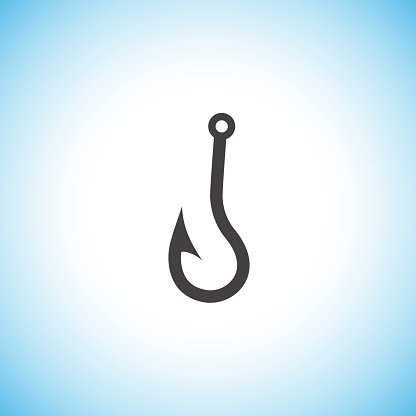 416x416 Fishing Hook Vector Icon Stock Vectors