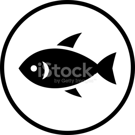 440x440 Vector Fish Icon Stock Vector
