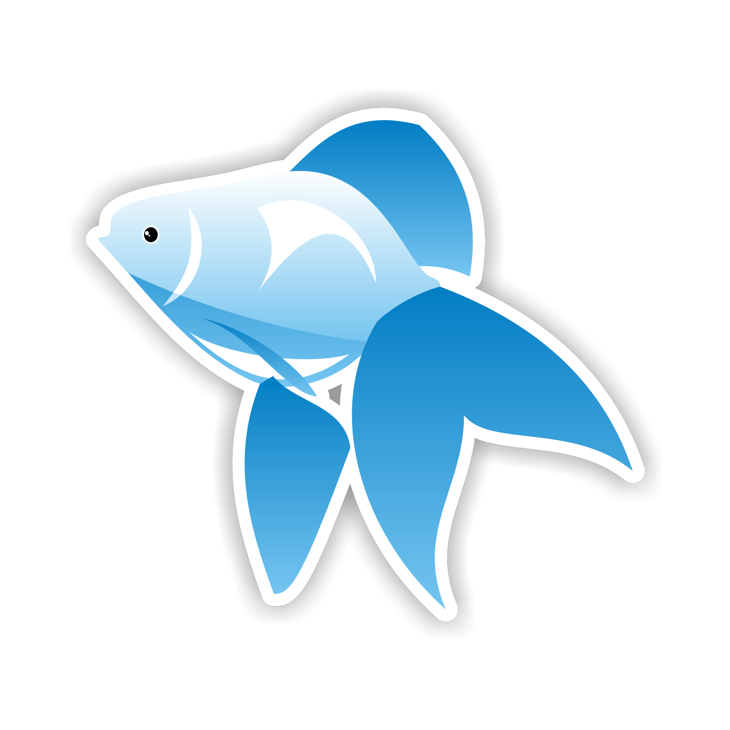 1500x1500 Vector For Free Use Blue Fish Icon