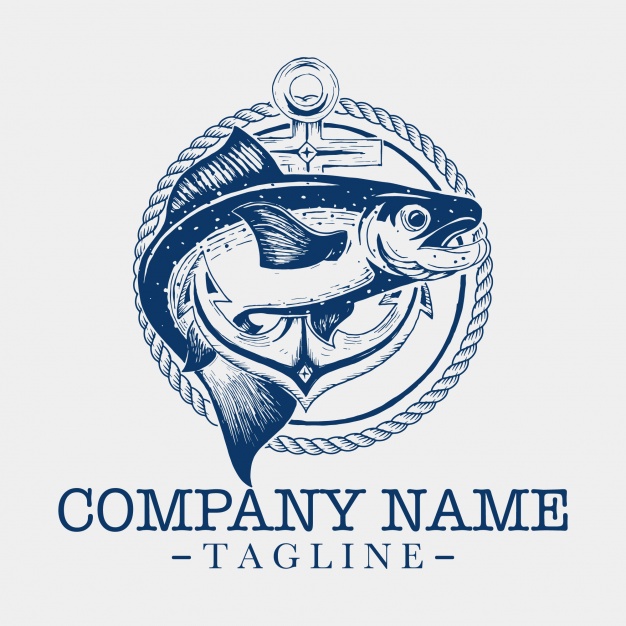 626x626 Fish Logo Template Vector Free Download