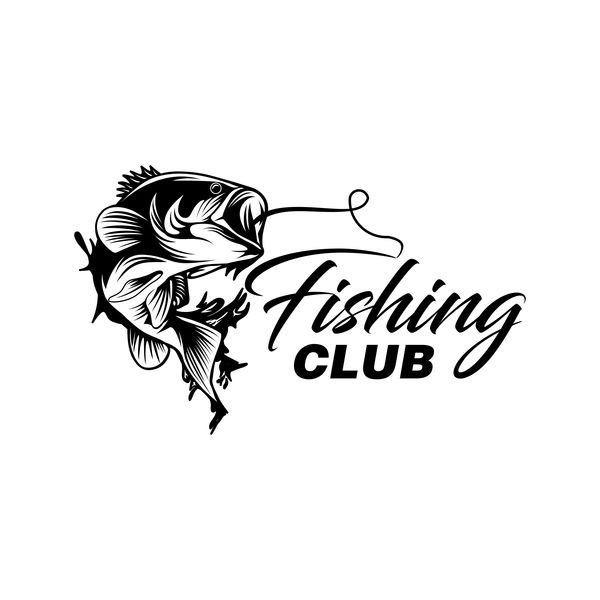600x600 Fishing Club Logo Design Vector Material 01 Free Download